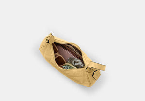 Emily Shoulder Bag With Quilting - Gold/Soft Yellow