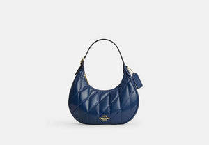 Emily Shoulder Bag With Quilting - Gold/Deep Blue