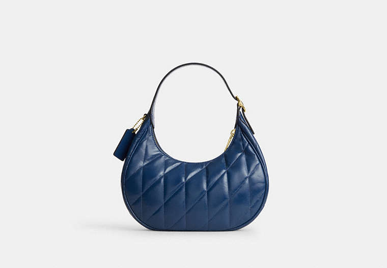 Emily Shoulder Bag With Quilting - Gold/Deep Blue