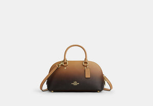 Lara Satchel Bag - Gold/Latte