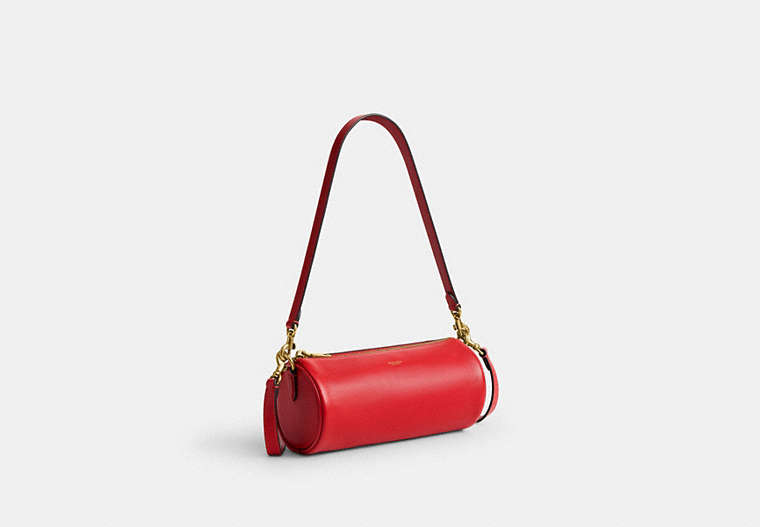 Barrel Bag - Brass/Scarlet