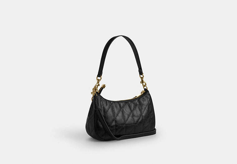 Teri Shoulder Bag With Bows And Charms - Gold/Black