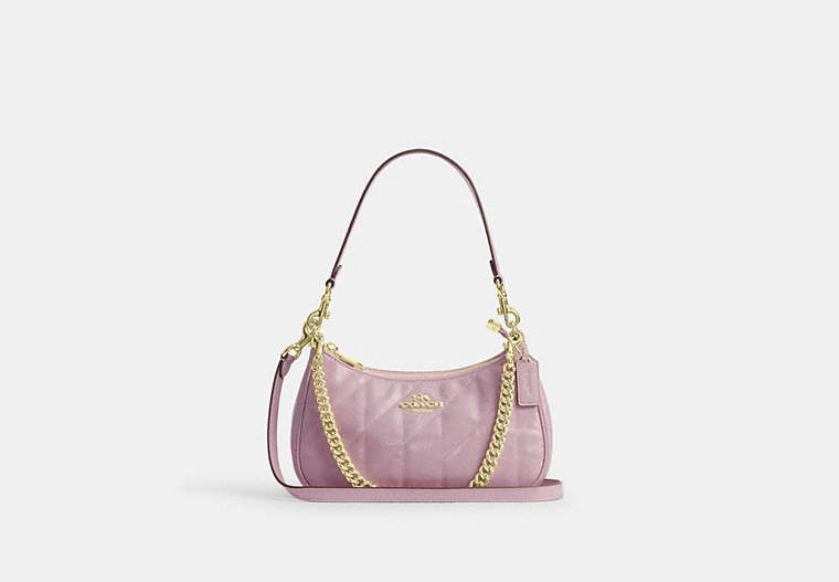 Teri Shoulder Bag With Quilting - Gold/Carnation