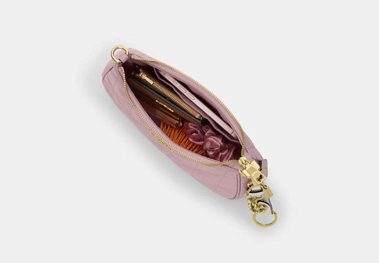 Teri Shoulder Bag With Quilting - Gold/Carnation