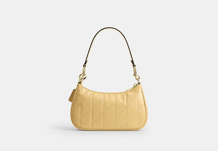 Teri Shoulder Bag With Quilting - Gold/Soft Yellow