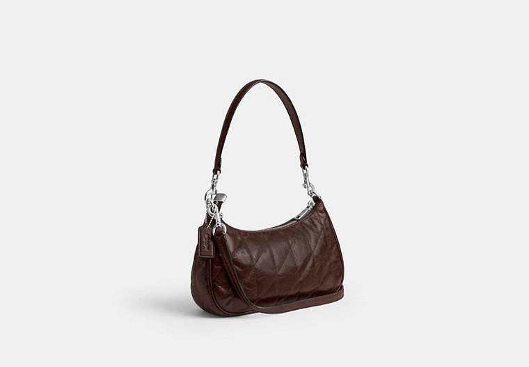 Teri Shoulder Bag With Quilting - Silver/Maple