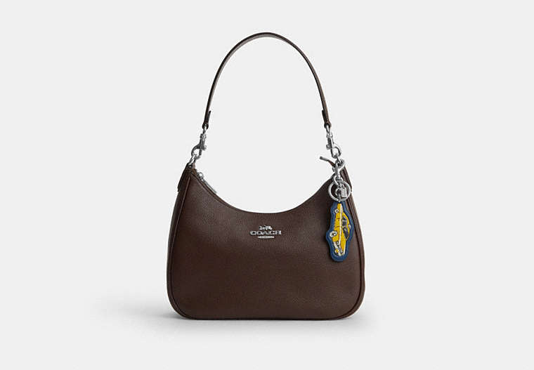 Taxi Bag Charm - Silver/Deep Blue Multi