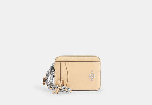 Zip Card Case - Silver/Light Sand