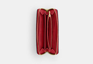 Long Zip Around Wallet - Gold/Poppy