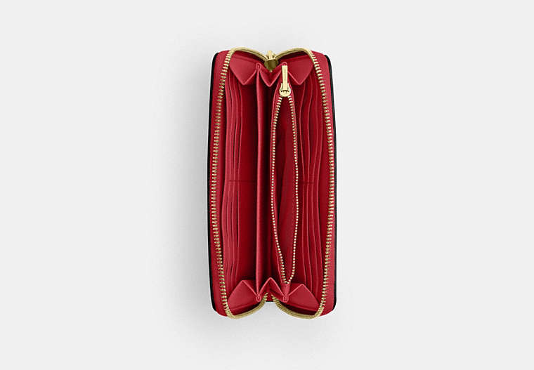 Long Zip Around Wallet - Gold/Poppy