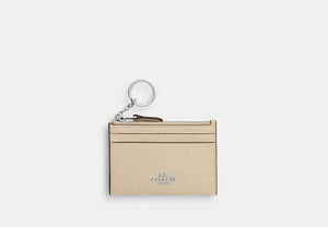 Mini Skinny ID Case In Signature Chenille - Silver/IVORY