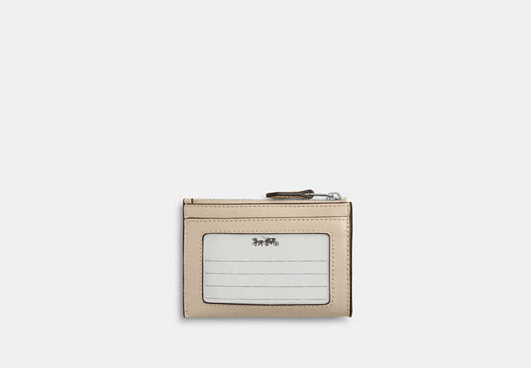 Mini Skinny ID Case In Signature Chenille - Silver/IVORY