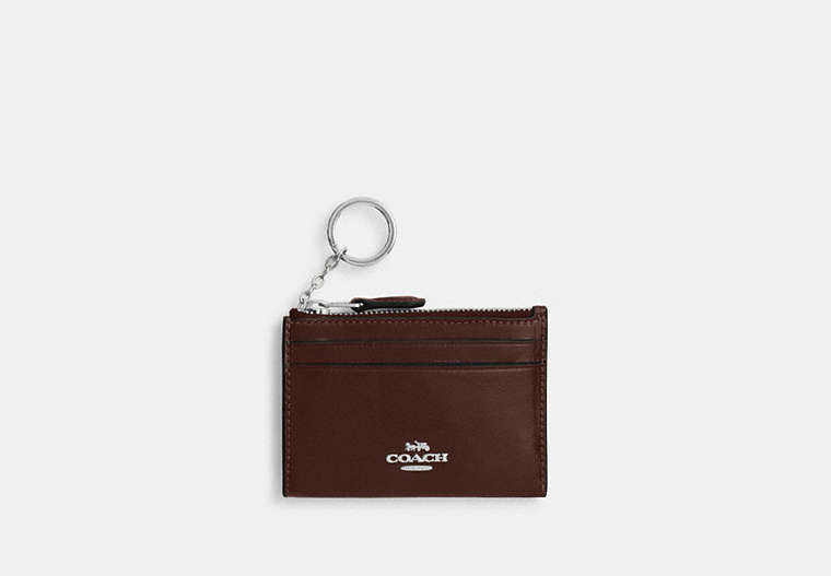 Mini Skinny ID Case In Signature Chenille - Silver/Maple