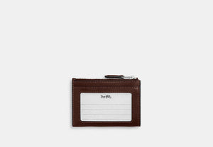 Mini Skinny ID Case In Signature Chenille - Silver/Maple