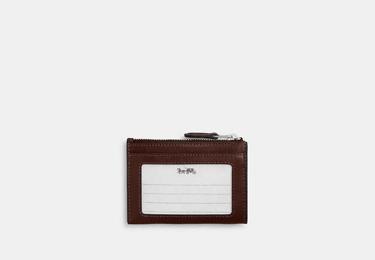 Mini Skinny ID Case In Signature Chenille - Silver/Maple