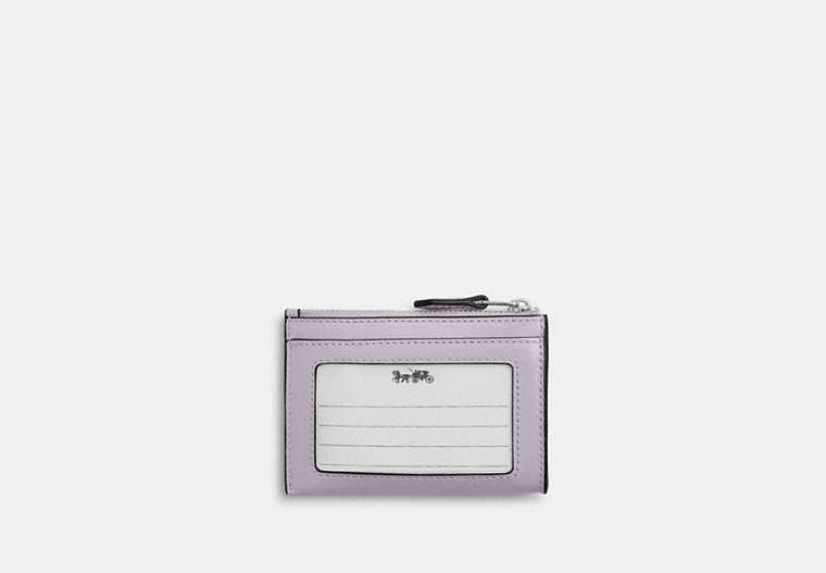 Mini Skinny ID Case In Signature Chenille - Silver/Light Amethyst