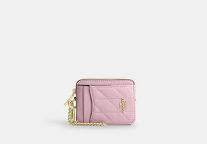Zip Card Case - Gold/Carnation
