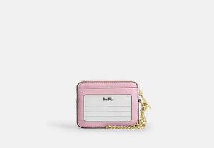 Zip Card Case - Gold/Carnation