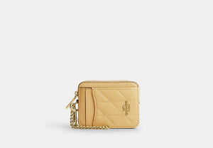 Zip Card Case - Gold/Soft Yellow