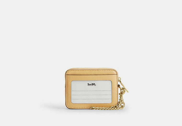 Zip Card Case - Gold/Soft Yellow