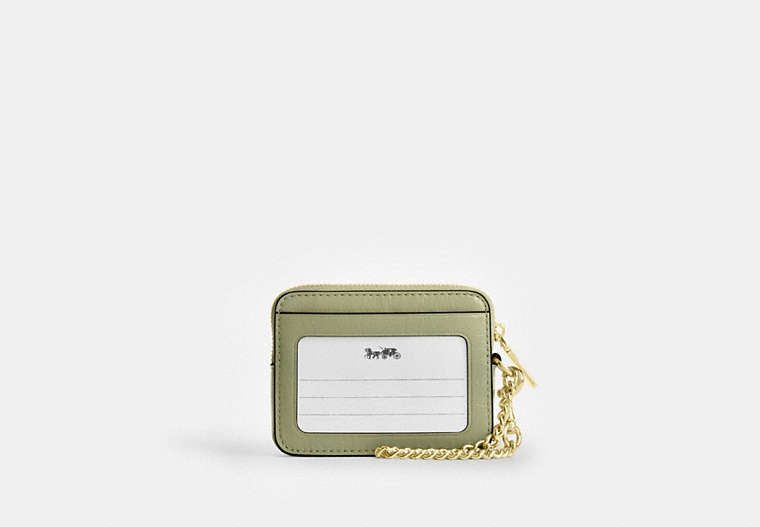 Zip Card Case - Gold/Pistachio