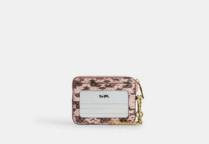Zip Card Case - Gold/Pink