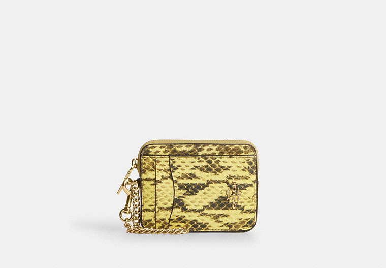 Zip Card Case - Gold/Yellow