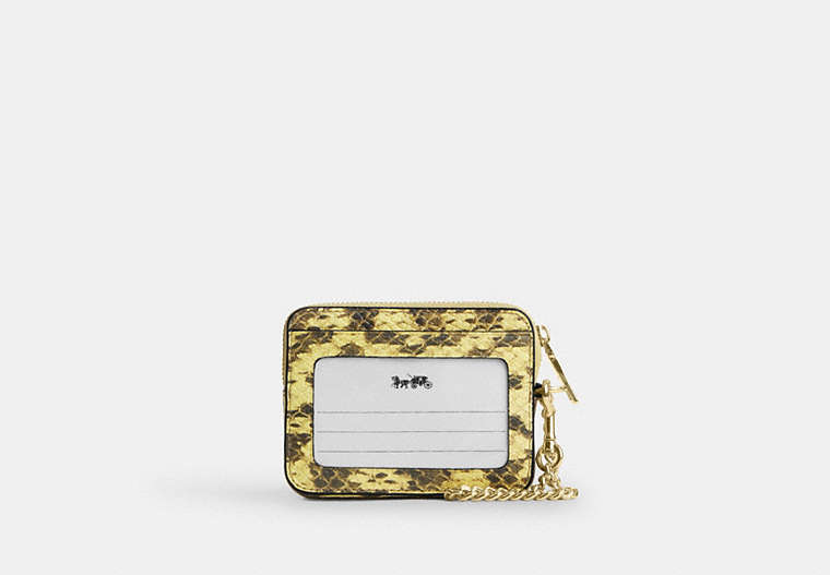 Zip Card Case - Gold/Yellow