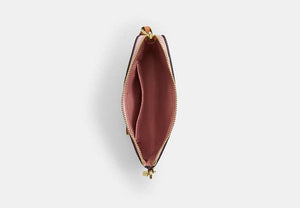 Corner Zip Wristlet - Gold/Powder Pink