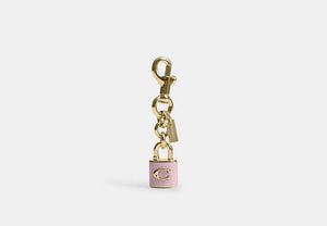 Lock Bag Charm - Gold/Carnation