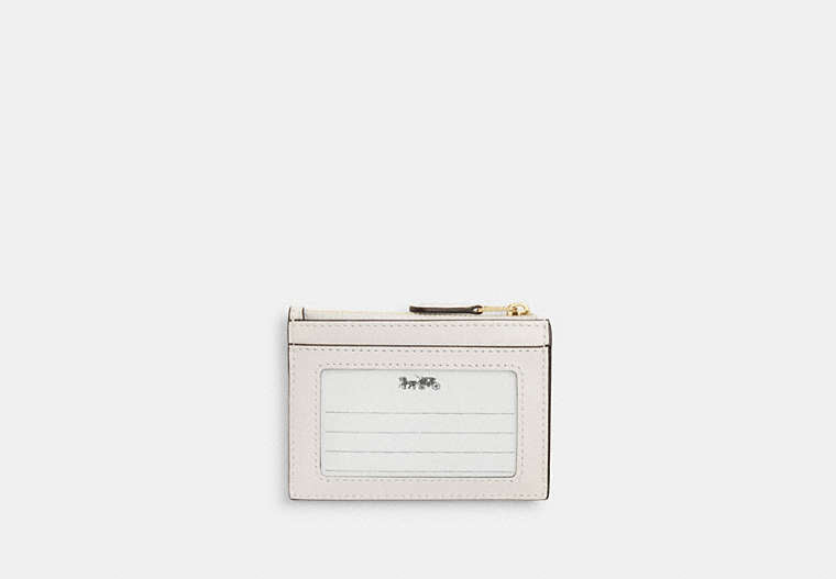 Mini Skinny ID Case In Signature Chenille - Gold/Chalk