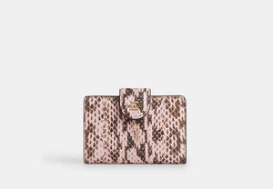 Medium Corner Zip Wallet - Gold/Pink