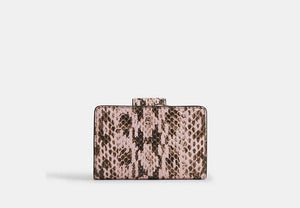 Medium Corner Zip Wallet - Gold/Pink