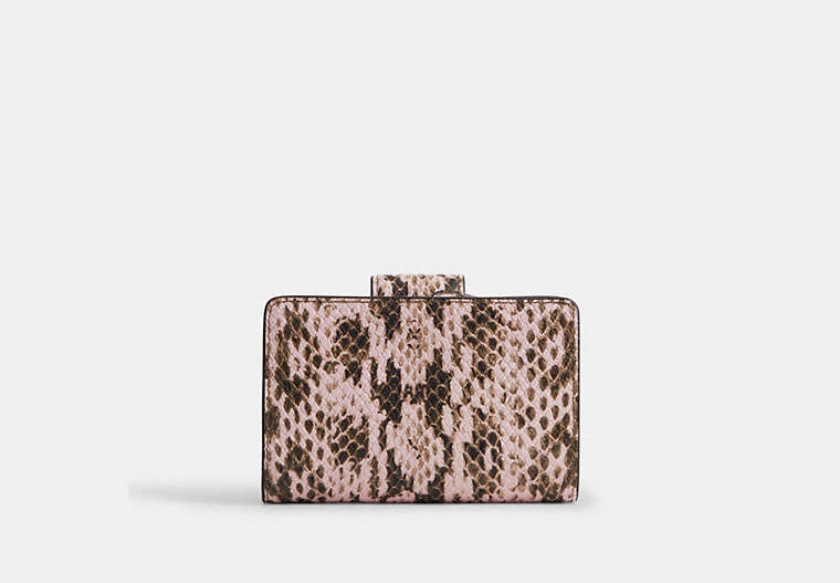 Medium Corner Zip Wallet - Gold/Pink
