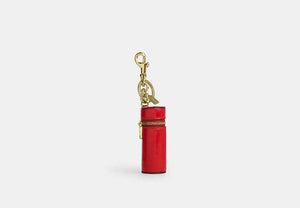 Signature Bag Charm - Gold/Bright Cherry