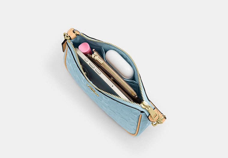Nolita 19 In Signature Leather With Charms - Gold/Light Blue