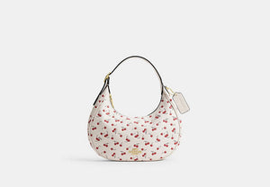 Emily Shoulder Bag With Cherry Print - Gold/Chalk Multi