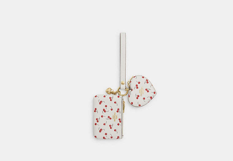 Wristlet And Heart Pouch - Gold/Chalk Multi