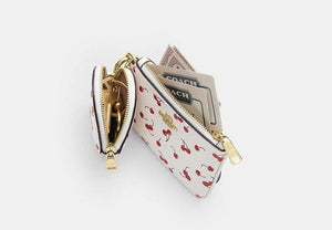 Wristlet And Heart Pouch - Gold/Chalk Multi