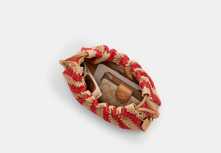 Faye Shoulder Bag - Gold/Red/Tan
