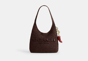Signature Bag Charm - Brass/Red