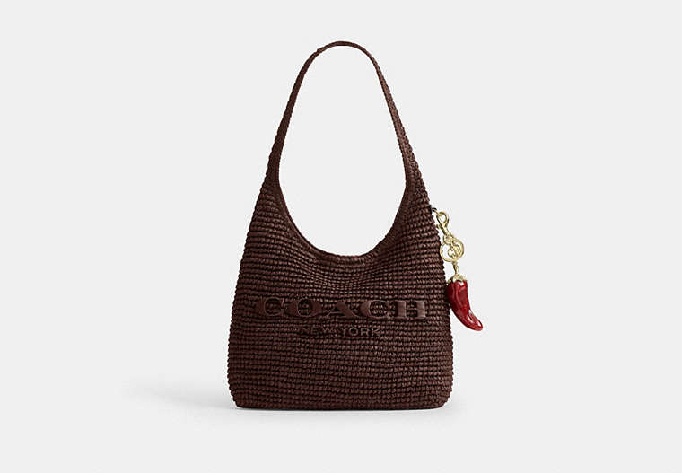 Signature Bag Charm - Brass/Red