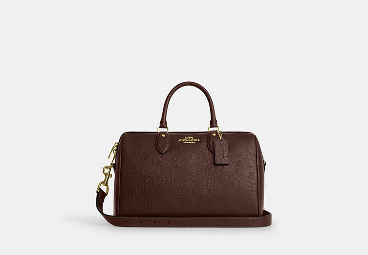 Rowan Large Satchel Bag - Gold/Maple
