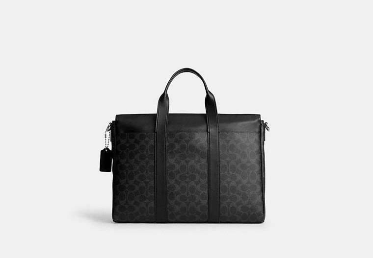 Sullivan Portfolio Brief In Signature Canvas - Silver/Black Signature