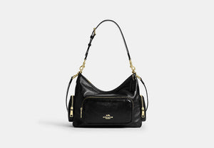 Laurel Shoulder Bag With Pockets - Gold/Black