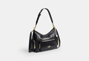 Laurel Shoulder Bag With Pockets - Gold/Black