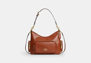 Laurel Shoulder Bag With Pockets - Gold/Cinnamon