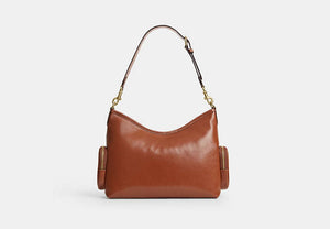 Laurel Shoulder Bag With Pockets - Gold/Cinnamon