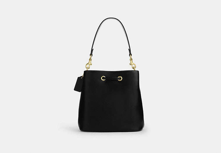 Rowan Bucket Bag With Pocket - Gold/Black