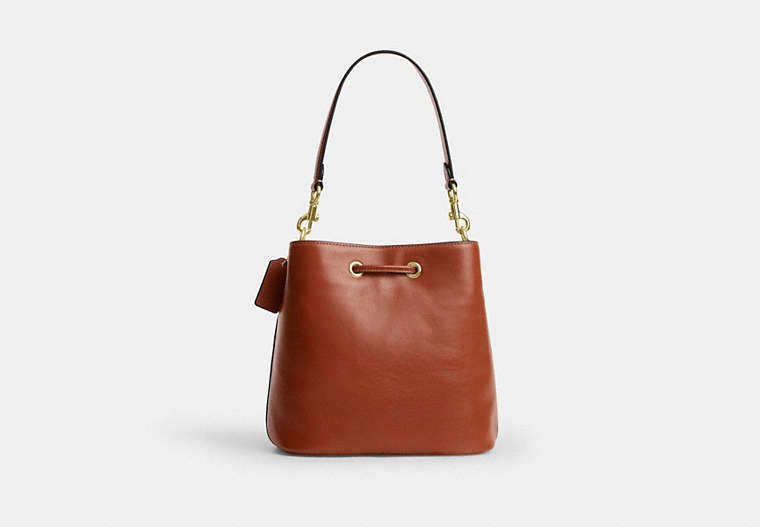 Rowan Bucket Bag With Pocket - Gold/Cinnamon